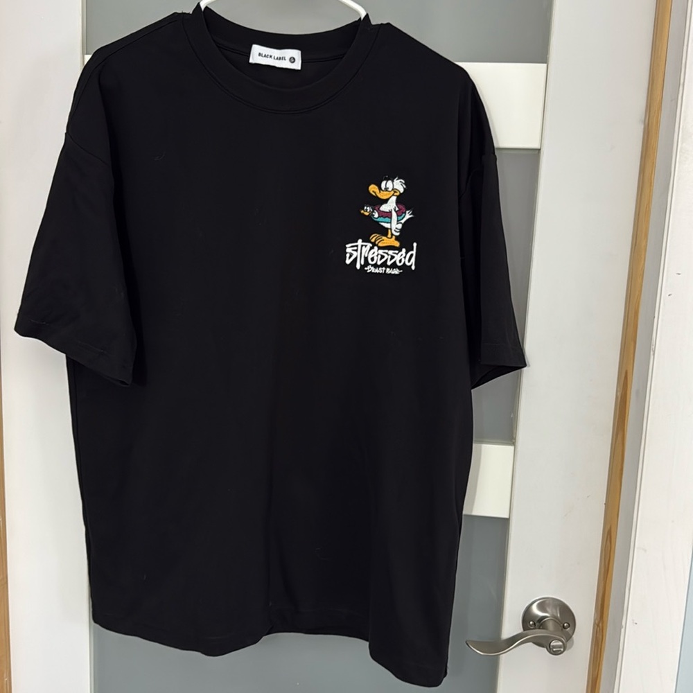 Men Black Label "STRESSED" T-Shirt Size XL